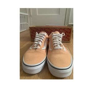 Gently used Vans Bleached Apricot and White